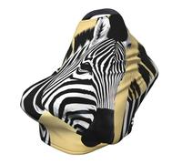 Funda versátil para silla de paseo con estampado completo de cebra en blanco y negro, especialmente diseñada para tu bebé