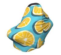 Funda versátil para silla de paseo con estampado completo de cuñas de limón, especialmente diseñada para tu bebé
