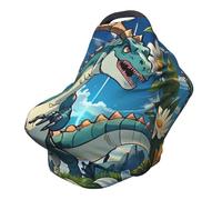 Funda versátil para silla de paseo con estampado completo de dinosaurios, especialmente diseñada para tu bebé
