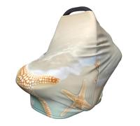 Funda versátil para silla de paseo con estampado completo de estrellas de mar de playa, especialmente diseñada para tu bebé