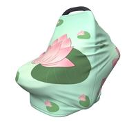Funda versátil para silla de paseo con estampado completo de flores de loto esperando a florecer, especialmente diseñada para tu bebé