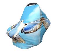 Funda versátil para silla de paseo con estampado completo de gaviotas en vuelo, especialmente diseñada para tu bebé