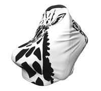 Funda versátil para silla de paseo con estampado completo de jirafa en blanco y negro, especialmente diseñada para tu bebé