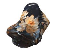 Funda versátil para silla de paseo con estampado completo de loto blanco bohemio, especialmente diseñada para tu bebé
