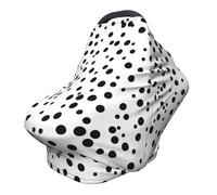 Funda versátil para silla de paseo con estampado completo de lunares en blanco y negro, especialmente diseñada para tu bebé