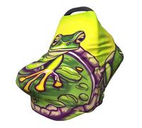 Funda versátil para silla de paseo con estampado completo de rana en un estanque, especialmente diseñada para tu bebé