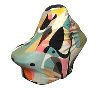 Funda versátil para silla de paseo o lactancia, diseño de gato moderno de mediados de siglo, especialmente diseñada para tu bebé