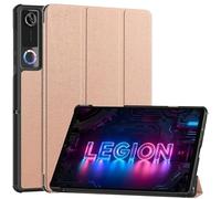 Funda Vertical de Cuero PU Triple Adecuada for Lenovo Legion Y700 5. ª generación 8,8 "2026 TB323FU Carcasa Trasera Dura de PC con Apagado automático(Rose Gold)