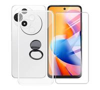 Funda + Vidrio Templado para Alcatel V3 Classic 5G (6.67") Cover，con [Anillo Soporte MóVil] Transparente Estuche a Prueba de Golpes Silicone TPU - SH10