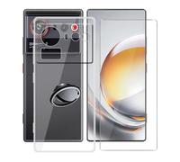 Funda + Vidrio Templado para ZTE Nubia Z80 Ultra (6.85") Cover，con [Anillo Soporte MóVil] Transparente Estuche a Prueba de Golpes Silicone TPU - SH3