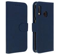 Funda Vintage para Samsung Galaxy A20e Billetera F. Soporte - Azul oscuro