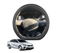 Funda Volante Coche Cubierta del Volante Tipo D para Forte/K3/Cerato BD 2018-2022 Cuero de Microfibra Antideslizante Accesorios Coche Interior Decoracion Negro,B