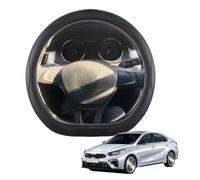 Funda Volante Coche Cubierta del Volante Tipo D para Forte/K3/Cerato BD 2018-2022 Cuero de Microfibra Antideslizante Accesorios Coche Interior Decoracion Negro,A