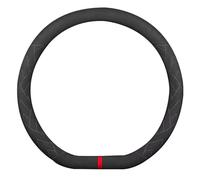 Funda Volante Coche de Ante para Hyundai Kona N 2.0 T-GDI Performance 2021-2024, Protector Antideslizante y Transpirable con Marcador Central de Color, Accesorios Interior, Ajuste 37-38 cm