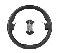 Funda Volante Coche De Cuero Negro Cosida A Mano para Ford para Focus 2 2005 2006 2007 2008 2009 2010 2011 Funda Volante de Coche(Plata)