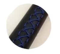 Funda Volante Coche Embellecedor De Volante Cuero Cosido A Mano Color Negro para Ford para Ranger para Everest 2022 2023 2024 Volantes de Coche(Blue Thread)