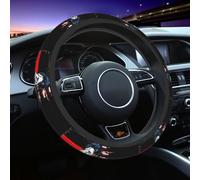 Funda Volante Coche Estados Unidos Y Alemania Bandera Alemana Combinada León Funda De Volantes Transpirable Cubierta De Volante Antideslizante Cubierta del Volantes para Camión SUV 38CM