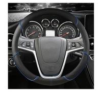 Funda Volante Coche Funda Cuero PU Para Volante Coche Para Opel Para Mokka 2013-2016 Para Insignia 2009-2013 Para Astra J 2010-2015 Para Meriva Accesorios Coche Funda Volante Coche Universal(Azul)