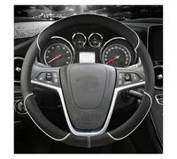 Funda Volante Coche Funda Cuero PU Para Volante Coche Para Opel Para Mokka 2013-2016 Para Insignia 2009-2013 Para Astra J 2010-2015 Para Meriva Accesorios Coche Funda Volante Coche Universal(BLANCO)