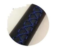 Funda Volante Coche Funda De Cuero Cosida A Mano Volante Color Negro para Ford para Ranger para Everest 2022 2023 y 2024 Volantes de Coche(Blue Thread)