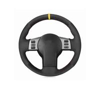 Funda Volante Coche Funda De Volante De Ante Negro Para Infiniti FX FX35 FX45 2003-2008 Para 350Z 2003-2009 Cubre Volante(Light Blue Thread)