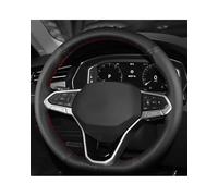 Funda Volante Coche Funda De Volante De Microfibra De Material sintético Para Atlas Para Golf 8 Mk8 Para Polo Jetta Para Passat B9 Cubre Volante(Gray Thread)