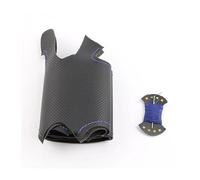 Funda Volante Coche Funda De Volante De Microfibra Negra para Ford para Mustang 2009 2010 2011 2012 2013 2014 Volantes de Coche(Blue Thread)