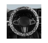 Funda Volante Coche Funda De Volante Felpa Cálida Para El Invierno. Sin Banda Elástica Interior. Mango Con Bonito Estampado Leopardo Cubre Volante(Gray)