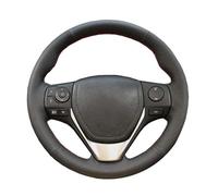 Funda Volante Coche Funda Para Volante Coche Para E'Z Para RAV4 2013-2019 Para Corolla 2013-2017 Antideslizante Transpirable(Black red thread)