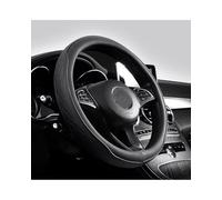 Funda Volante Coche Funda Para Volante Coche Piel Sintética Con Relieve Transpirable Universal 15 Pulgadas Aprox. 38 Cm Cubre Volante(Black)