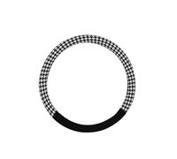 Funda Volante Coche Funda Para Volante De Coche, Diseño Pata Gallo, Elástica, Algodón, Para Todas Las Estaciones, Antideslizante, Creativa Cubre Volante(Black paneling)