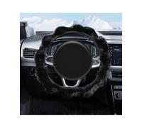 Funda Volante Coche Funda Para Volante De Coche Sin Aro Interior, Larga, Felpa, Cálida Y Calefactable, Para Hombre Mujer, Ideal Para Invierno Cubre Volante(Black)