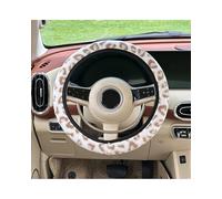 Funda Volante Coche Funda Protectora Para Volante De Coche Con Estampado Leopardo, Felpa Cálida, Antideslizante, Ideal Para El Invierno Cubre Volante(Blanco)