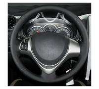 Funda Volante Coche Funda Trenzada De Cuero Genuino para Volante Coche Cosida A Mano para Suzuki para Jimny 2015 Accesorios Interiores Automóvil Envoltura Volante Cubrevolante(Red Thread)