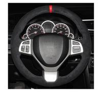 Funda Volante Coche Funda Trenzada para Volante De Coche De Gamuza para Suzuki para Swift para Sport 2012-2017 para Vitara S 2016-2019 Cosida A Mano Cubrevolante(Light Blue Thread)