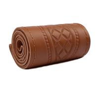 Funda Volante Coche Funda Trenzada Universal Volante Coche Cosida A Mano 38Cm Cuero Repujado con Agujas E Hilo Cubre Volante Auto(Marrón)