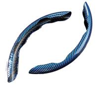 Funda Volante Coche Funda Universal Fibra Carbono Volante Coche 38 Cm Antideslizante Tarjetas Reforzar El Volante.(A 2PCS Blue)
