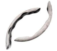 Funda Volante Coche Funda Universal Fibra Carbono Volante Coche 38 Cm Antideslizante Tarjetas Reforzar El Volante.(D 2PCS Grey)