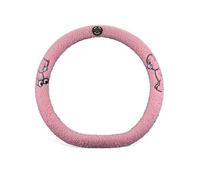 Funda Volante Coche Funda Volante Coche Felpa Invierno - Sin Anillo Interior Mango General Cálida Antideslizante Cubre Volante(Pink D type)