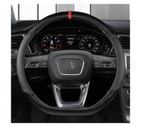 Funda Volante Coche Funda Volante Cuero Fibra Carbono Para Audi A1 A3 A4 A5 A6 A7 A8 Q2 Q3 Q5 Q7 Q8 S4 S3 S5 S6 S8 RS6 RS4 38cm Cubre Volante Coche (Color : BLACK D SHAPE)
