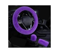 Funda Volante Coche Funda Volante Elástica Felpa - Interior Unisex Antideslizante Tres Piezas Para Invierno Cubre Volante(Sprinkled Red)