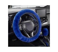 Funda Volante Coche Funda Volante Felpa Elástica Cálida Antideslizante Unisex Conjunto Dos Piezas Cubre Volante(Blue)