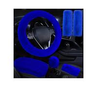 Funda Volante Coche Funda Volante Felpa Elástica Cálida Antideslizante Unisex Para Invierno Cubre Volante(Blue 6-piece set)