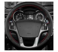 Funda Volante Coche Fundas De Volante De Cuero Artificial Negro, Cosidas A Mano, para Kia para Sorento 2009-2013, Accesorios para Coche. Cubrevolante(Gray Thread)