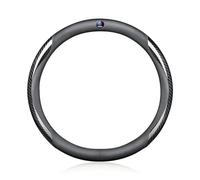 Funda Volante Coche Microfibra Cuero para Saab 9-3 93 9-5 9 3 900 9000 95 Scania Sweden, Antideslizante Transpirable Durable Protector Volante Coche Universal 37-38cm / 15",A/Black