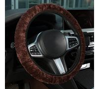 Funda Volante Coche para Benz GLC Coupe C254 Alerón Trasero, Elástica Volante Peluche, Cubierta Cálida Invierno Cómoda, Accesorios Coche,Brown