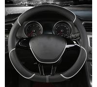 Funda Volante Coche para BMW 5er M5 E60 E61 F07 F10 F11 F18 F90,Cubierta Protectora Volantes Antideslizante Transpirable Decoración Accesorios,C-White-Type D