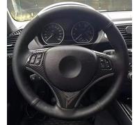 Funda Volante Coche Para BMW E90-E93 E81-E88 E84 X1 Protección De Cuero Artificial Negro Cosido A Mano