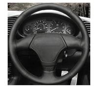 Funda Volante Coche para BMW para 3 para Serie para E36 para E46 5 para Serie E39 8 Serie E31 B Protector Antideslizante Cuero Negro Trenzado Volante Coche Accesorios Cubierta para Volante