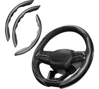 Funda Volante Coche para Chevrolet Corvette, Diseño Segmentado Antideslizante Funda Protectora de Volante Semicerrada Transpirable,B